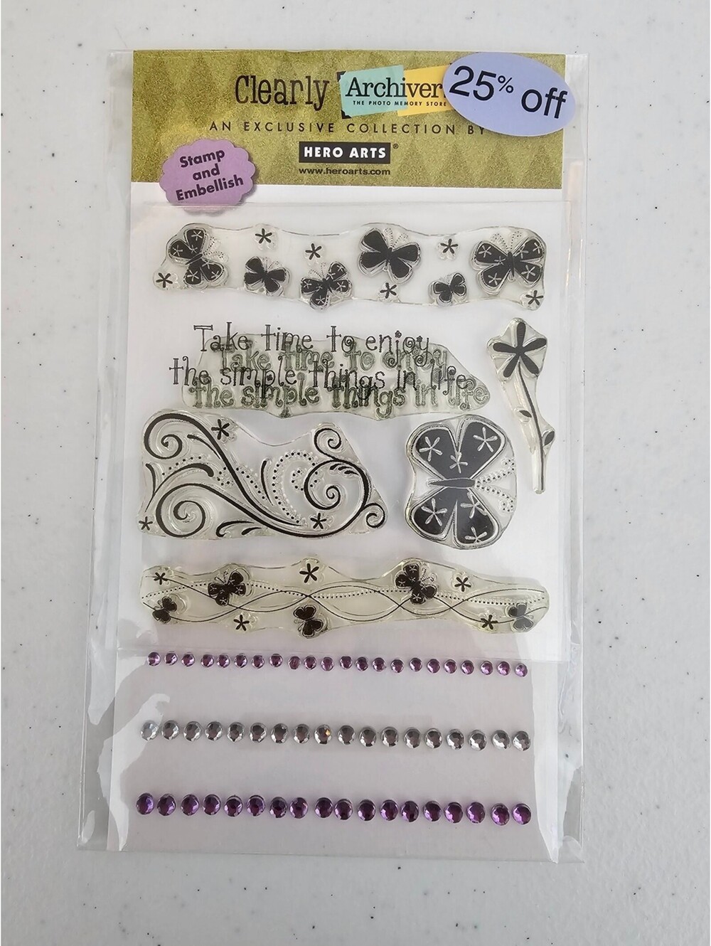 Hero Arts Clear Rubber Stamp Set Butterfly Borders archivers Exclusive